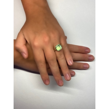 ANILLO CALOBRA ORO Y OLIVINO